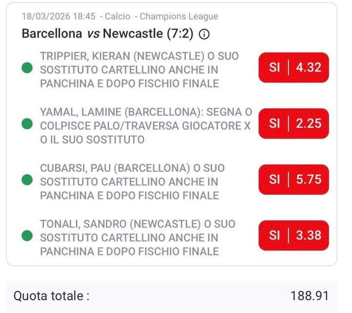 Poker ammoniti - quota 188.91
